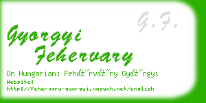 gyorgyi fehervary business card